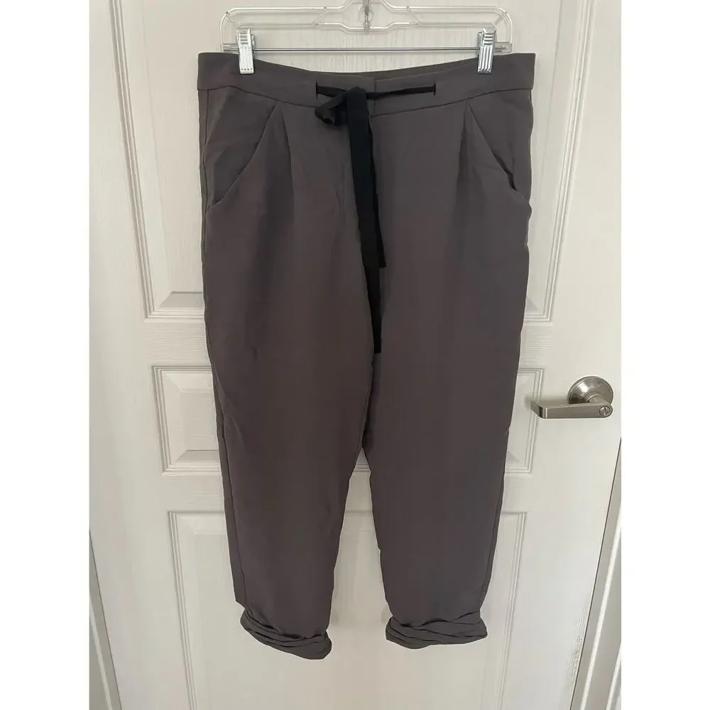 Aritzia Wilfred Allant Cropped Tie Waist Pant Charcoal Size 6 - Picture 11 of 11